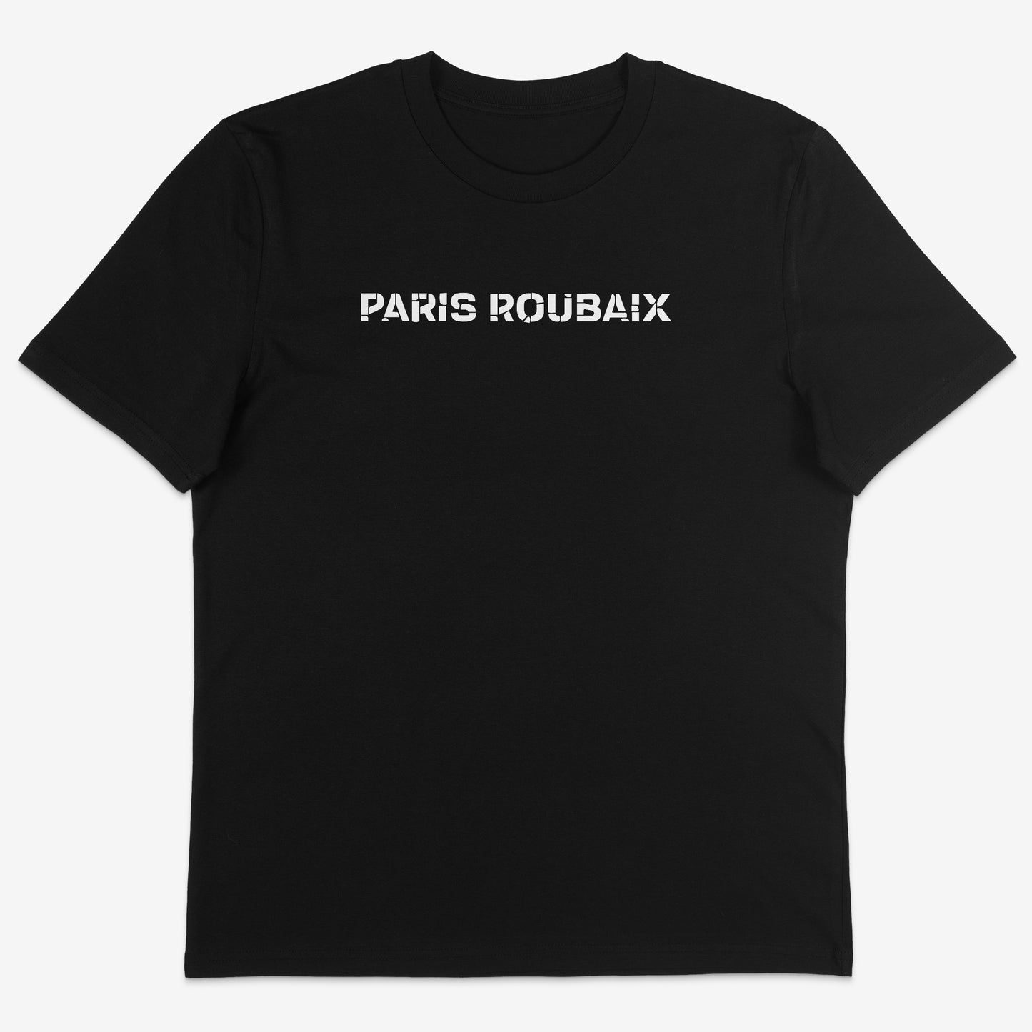 Paris Roubaix Organic Tee white text