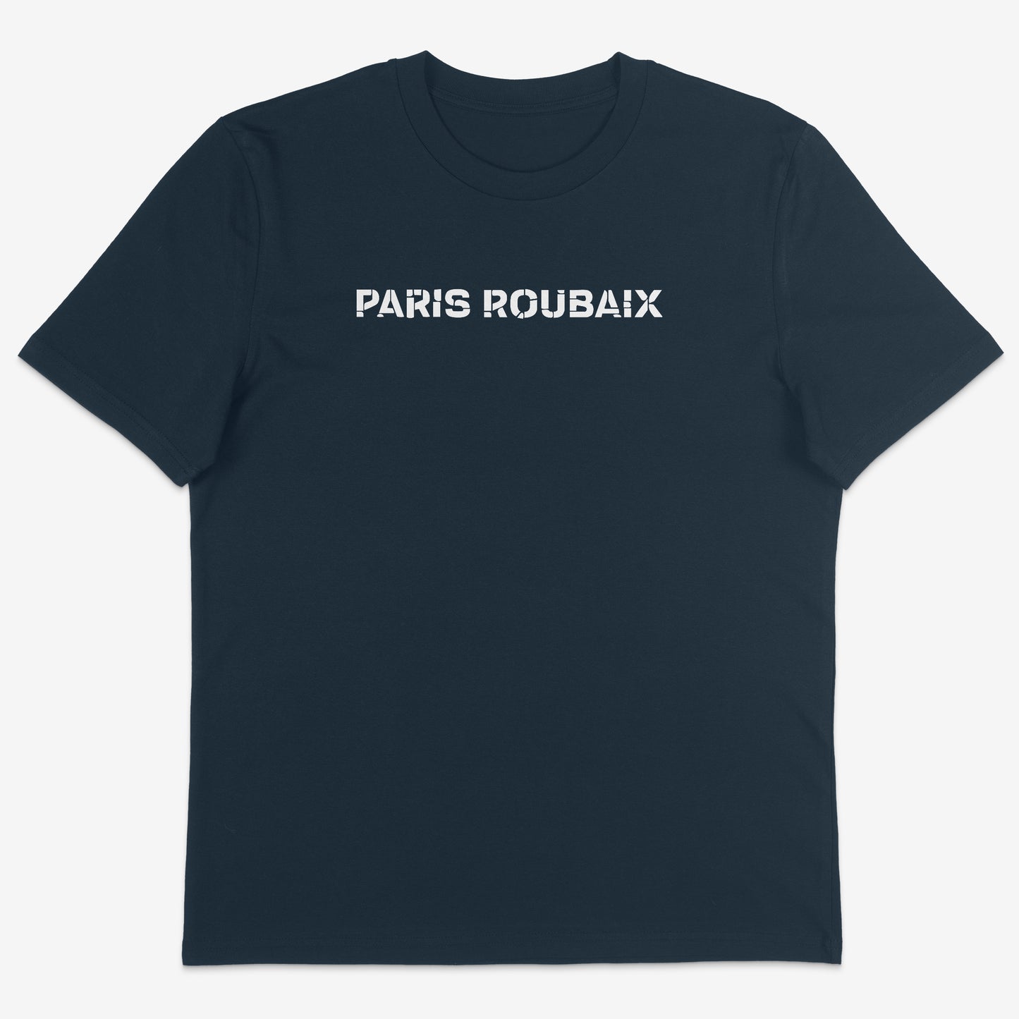Paris Roubaix Organic Tee white text