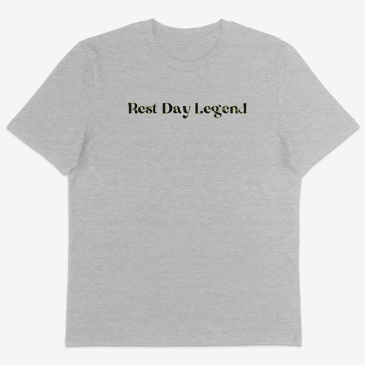 Rest Day Legend Organic Tee black text