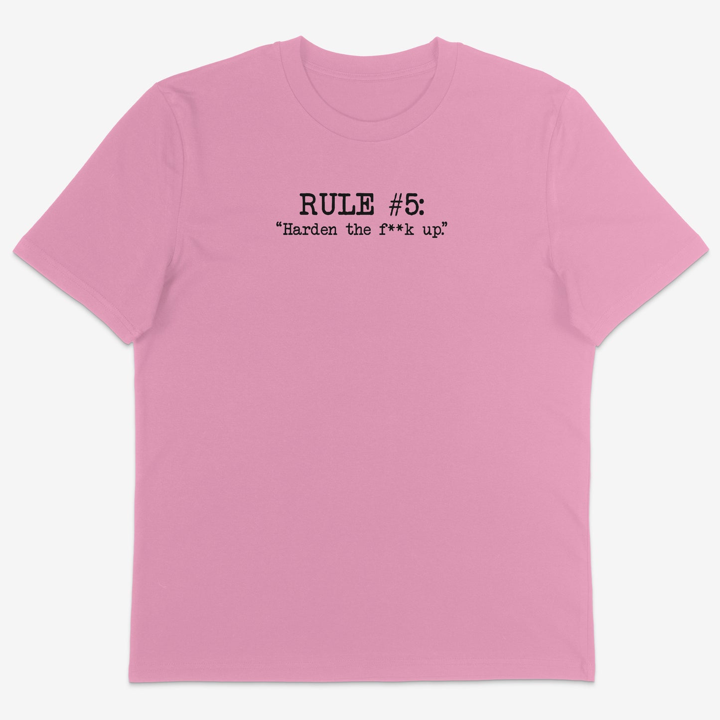 Rule#5 Organic Tee black text