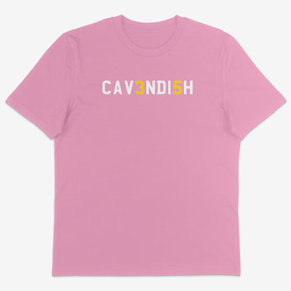 Cavendish 35 Organic Tee white text