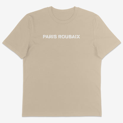 Paris Roubaix Organic Tee white text