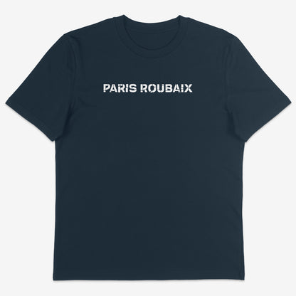 Paris Roubaix Organic Tee white text