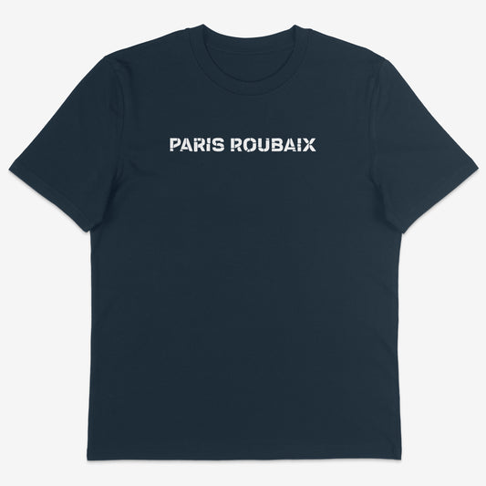 Paris Roubaix Organic Tee white text