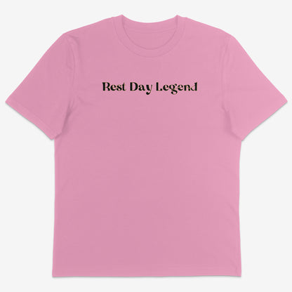 Rest Day Legend Organic Tee black text