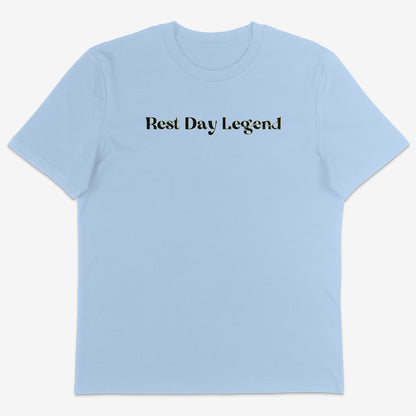Rest Day Legend Organic Tee black text