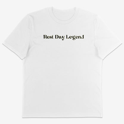 Rest Day Legend Organic Tee black text